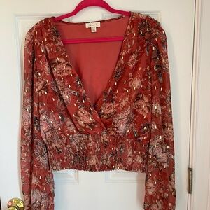 Floral V-Neck Blouse